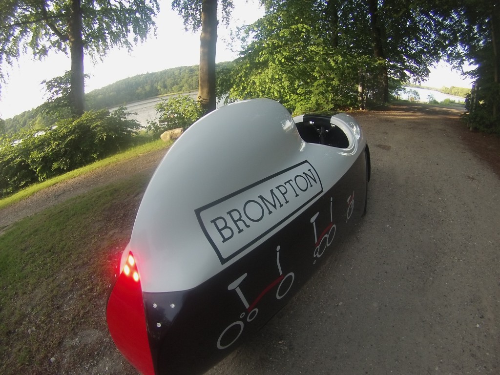 Brompton Velomobile, hvem vil sige nej til at køre den, ikke mig :-)