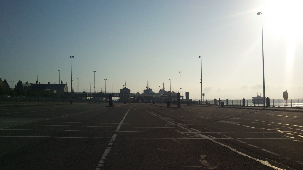 Helsingør færgehavn, færgen lige sejlet