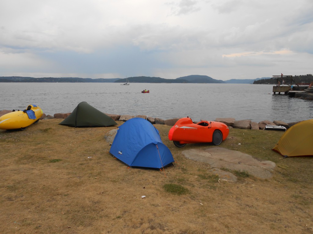Strada og telt udsigt til Oslo Fjorden