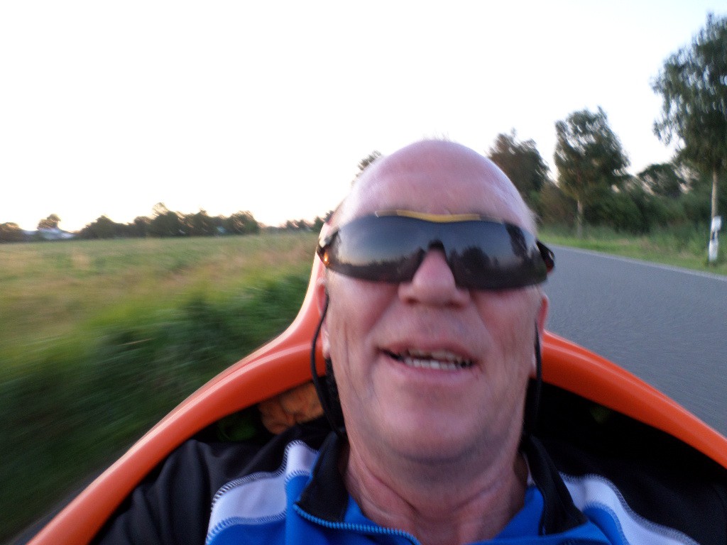 Smile in a velomobile