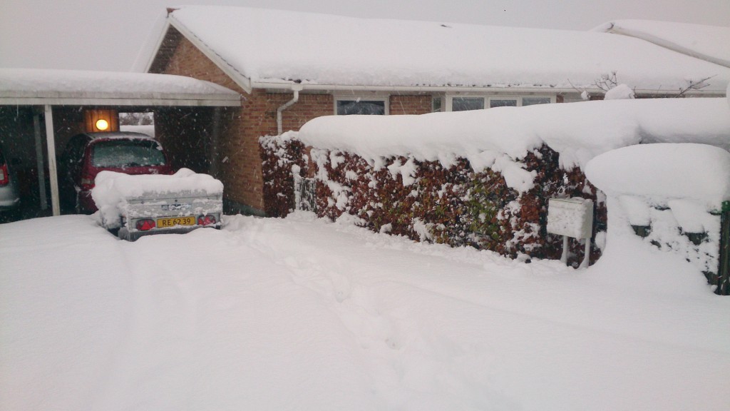 Sne foran Halfdans hus